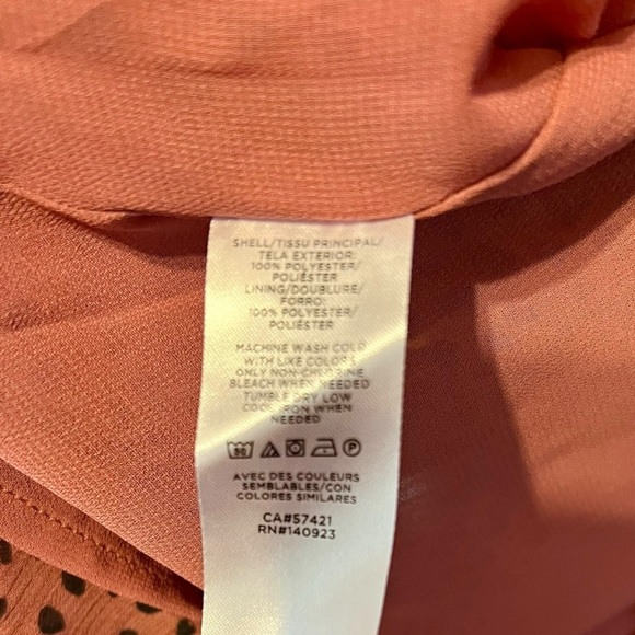 LOFT Pink & Black Polka Dot Blouse – Size XL - Picture 4 of 4